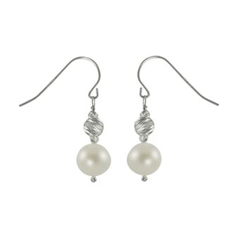 PearLustre by Imperial Sterling Silver Freshwater Cultured Pearl Bead Drop Earrings