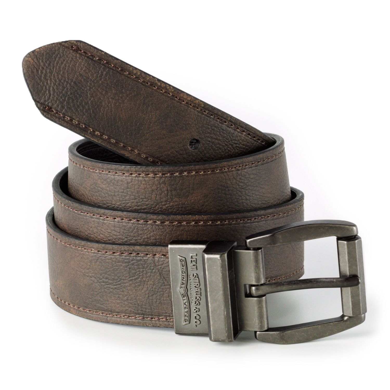 levi's reversible casual jean leather belt