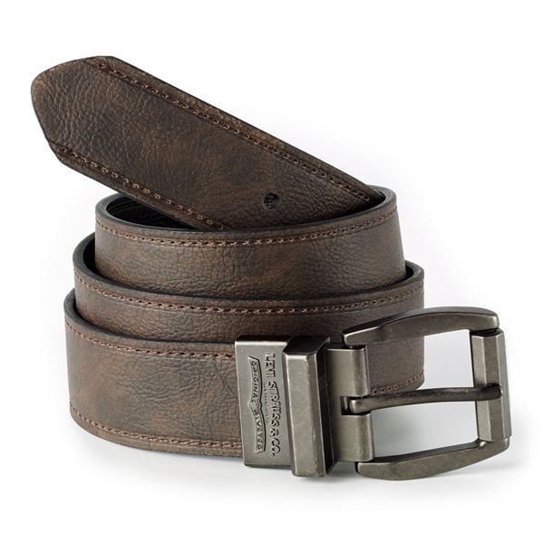 Levis+Belt+Mens+Size+38+Waist+38w+Brown+Genuine+Leather+Levi%27s+RN+129919  for sale online