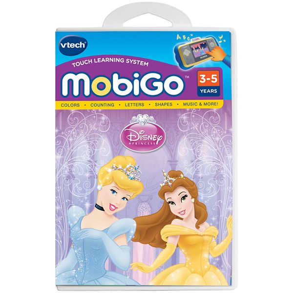 Vtech MobiGo Disney Princess Game Cartridge Colors Counting Letters Shapes 