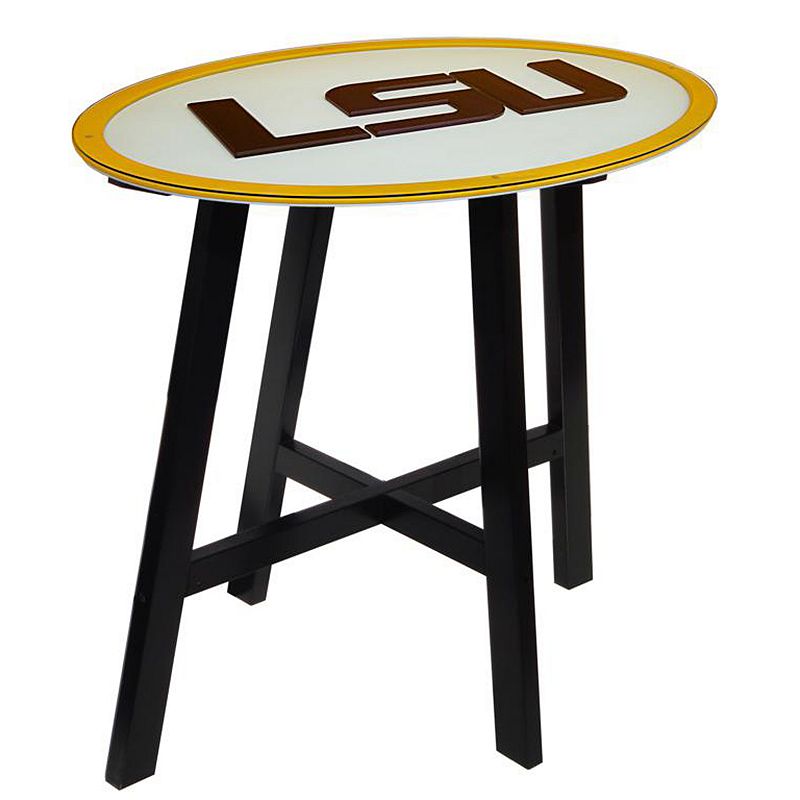 LSU Tigers Wooden Pub Table, Multicolor