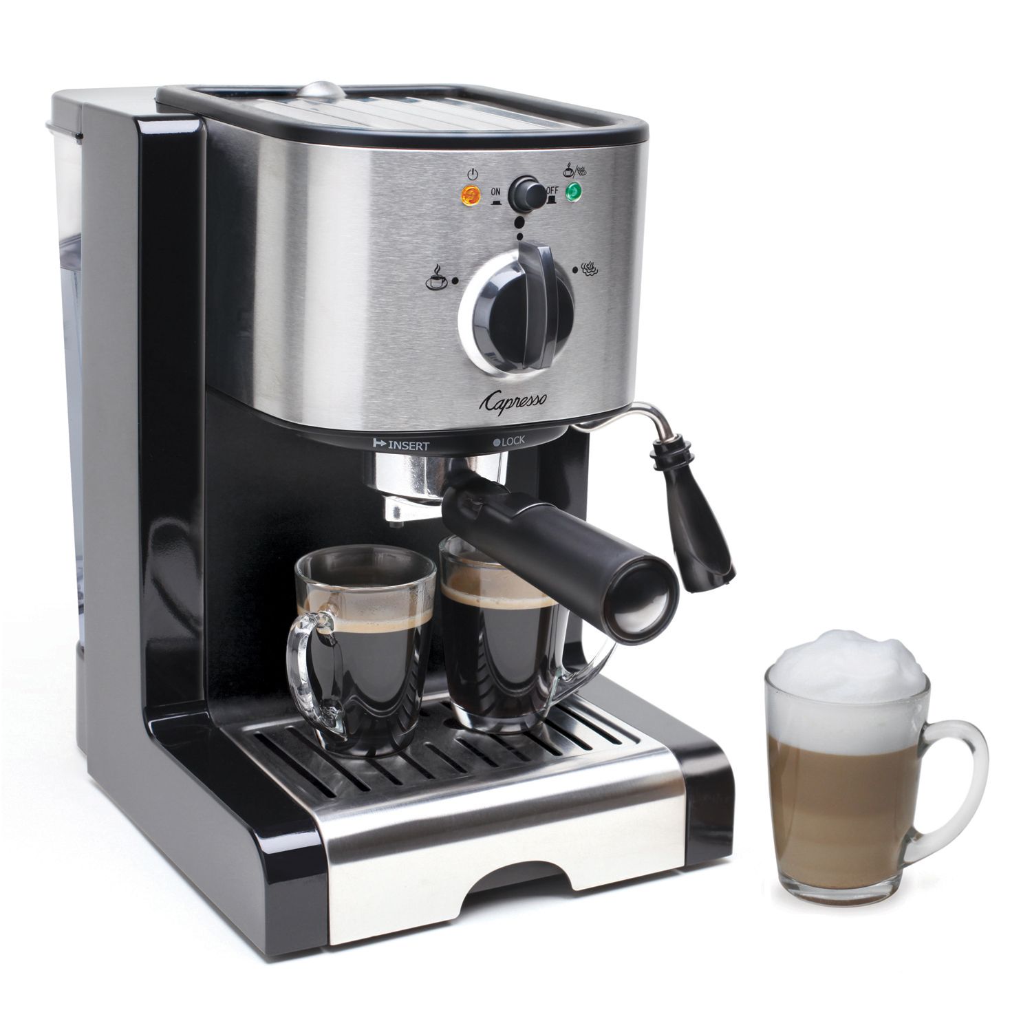 De’Longhi Combination Pump Espresso and 10-Cup Drip Coffee Machine with  Advanced Cappuccino System