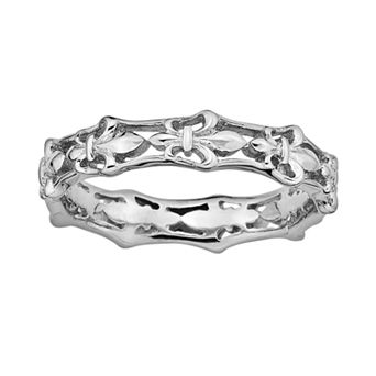 Stacks & Stones Sterling Silver Fleur-de-Lis Stack Ring