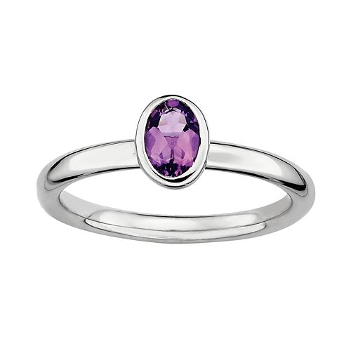 Stacks & Stones Sterling Silver Amethyst Stack Ring