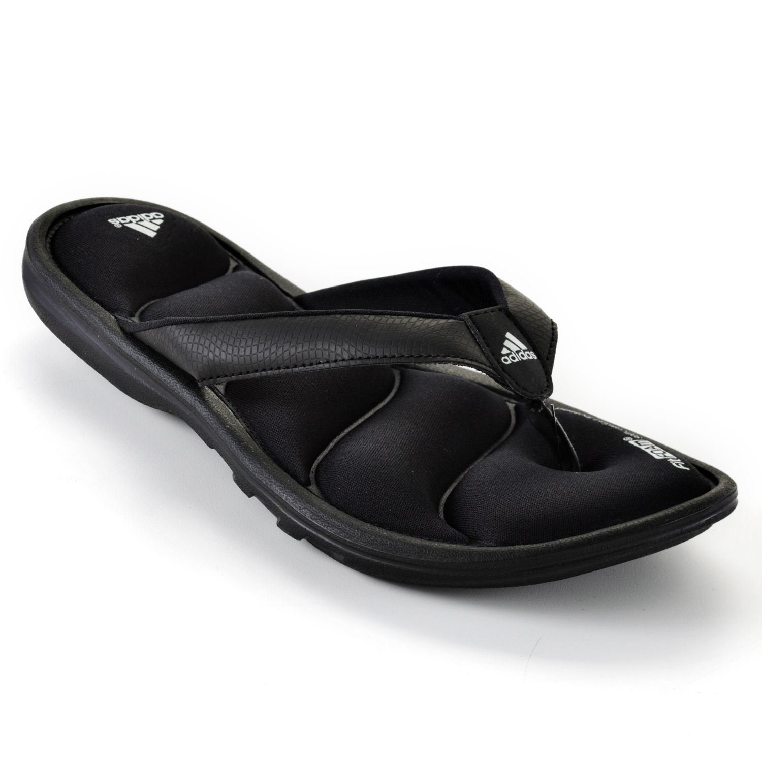 adidas black thong flip flop