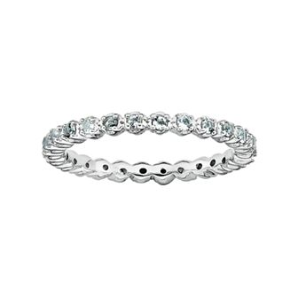 Stacks & Stones Sterling Silver Aquamarine Stack Ring
