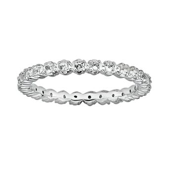 Stacks & Stones Sterling Silver White Topaz Stack Ring