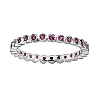 Stacks & Stones Sterling Silver Rhodolite Garnet Stack Ring