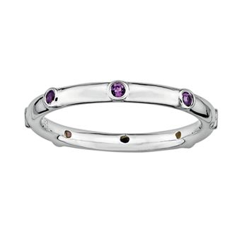 Stacks & Stones Sterling Silver Amethyst Stack Ring