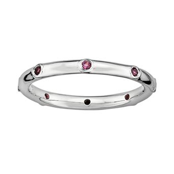Stacks & Stones Sterling Silver Rhodolite Garnet Stack Ring