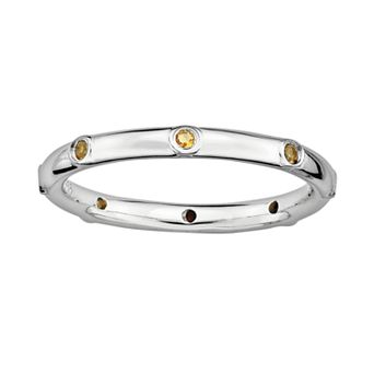 Stacks & Stones Sterling Silver Citrine Stack Ring
