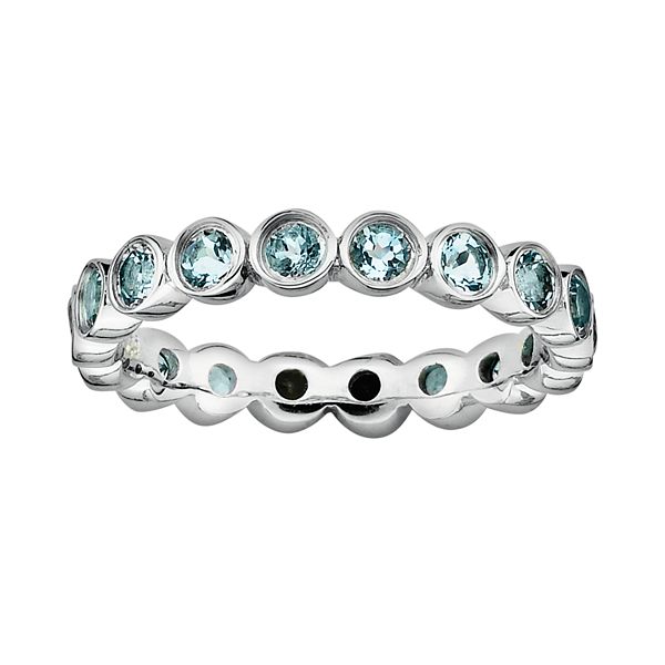 Stacks & Stones Sterling Silver Aquamarine Stack Ring