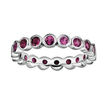 Stacks & Stones Sterling Silver Rhodolite Garnet Stack Ring