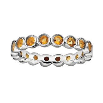Stacks & Stones Sterling Silver Citrine Stack Ring