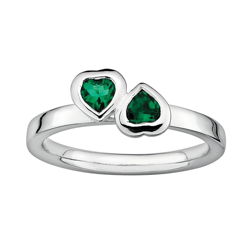 emerald heart ring