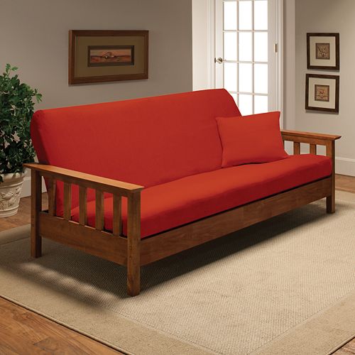 Jersey Stretch Futon Slipcover With Pillow