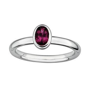 Stacks & Stones Sterling Silver Rhodolite Garnet Stack Ring