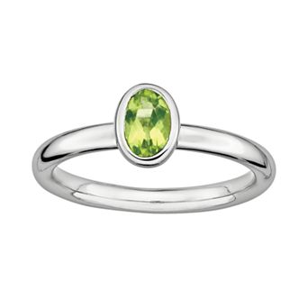 Stacks & Stones Sterling Silver Peridot Stack Ring