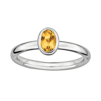 Stacks & Stones Sterling Silver Citrine Stack Ring