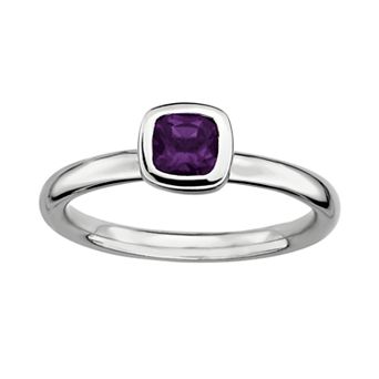 Stacks & Stones Sterling Silver Amethyst Stack Ring