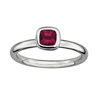Stacks & Stones Sterling Silver Rhodolite Garnet Stack Ring