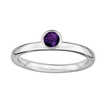 Stacks & Stones Sterling Silver Amethyst Stack Ring