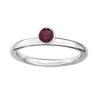 Stacks & Stones Sterling Silver Rhodolite Garnet Stack Ring