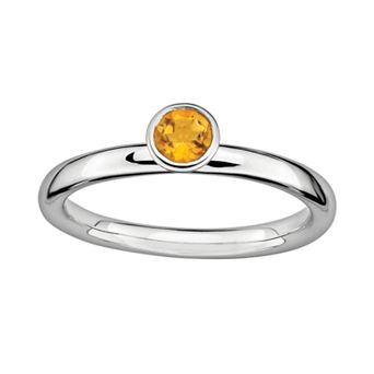 Stacks & Stones Sterling Silver Citrine Stack Ring