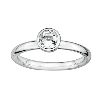 Stacks & Stones Sterling Sterling Silver White Topaz Stack Ring