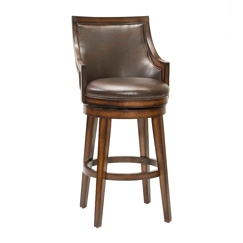 Lyman Swivel Counter Stool, Brown, Furniture