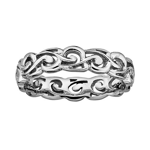 Stacks & Stones Sterling Silver Scroll Stack Ring