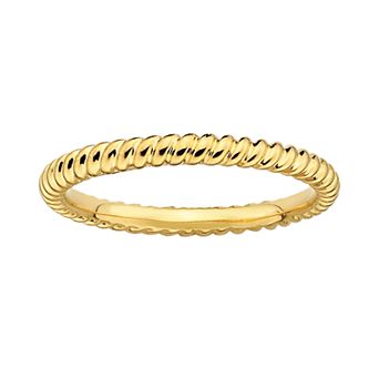 Stacks & Stones 18k Gold Over Silver Twist Stack Ring