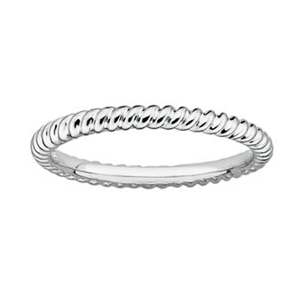 Stacks & Stones Sterling Silver Twist Stack Ring