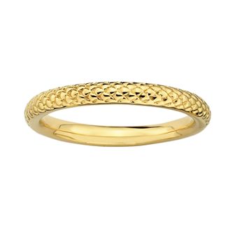 Stacks & Stones 18k Gold Over Silver Cable Stack Ring