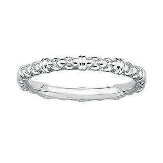Stacks & Stones Sterling Silver Textured Stack Ring