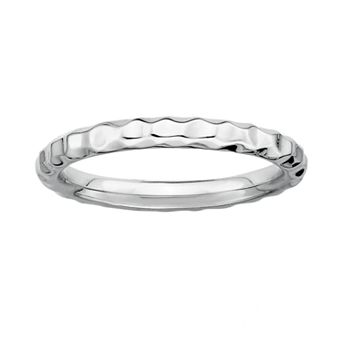 Stacks & Stones Sterling Silver Hammered Stack Ring