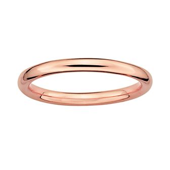 Stacks & Stones 18k Rose Gold Over Silver Stack Ring