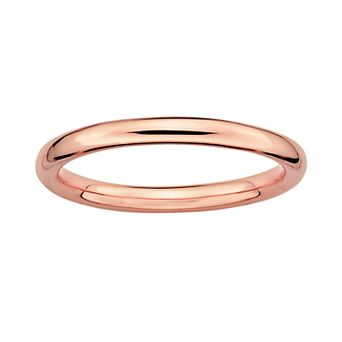 Stacks & Stones 18k Rose Gold Over Silver Stack Ring