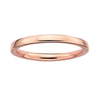 Stacks & Stones 18k Rose Gold Over Silver Stack Ring