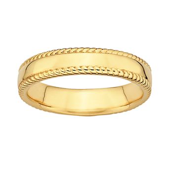 Stacks & Stones 18k Gold Over Silver Milgrain Stack Ring