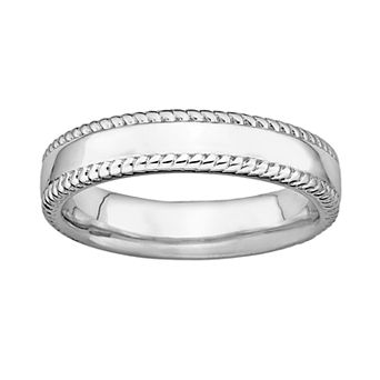 Stacks & Stones Sterling Silver Milgrain Stack Ring