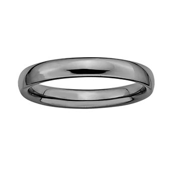 Stacks & Stones Ruthenium-Plated Sterling Silver Stack Ring