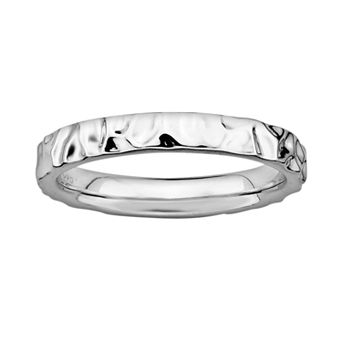 Stacks & Stones Sterling Silver Hammered Stack Ring