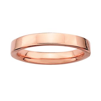 Stacks & Stones 18k Rose Gold Over Silver Stack Ring