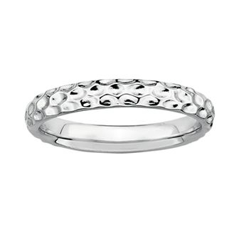 Stacks & Stones Sterling Silver Hammered Stack Ring