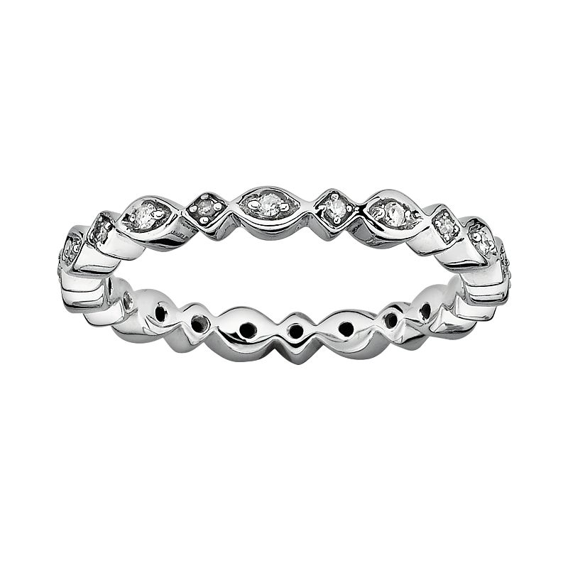 UPC 886774000039 product image for Stacks & Stones Sterling Silver Diamond Accent Eternity Stack Ring, Women's, Siz | upcitemdb.com