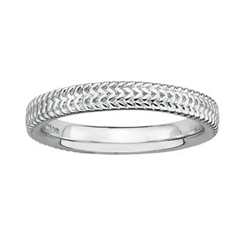 Stacks & Stones Sterling Silver Textured Stack Ring