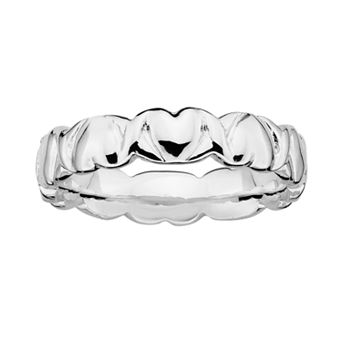 Stacks & Stones Sterling Silver Heart Stack Ring