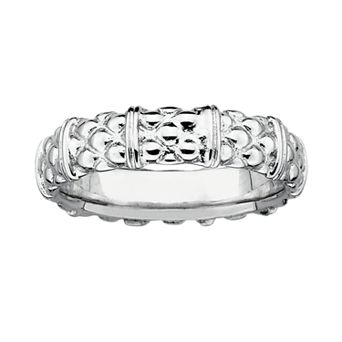 Stacks & Stones Sterling Silver Textured Stack Ring