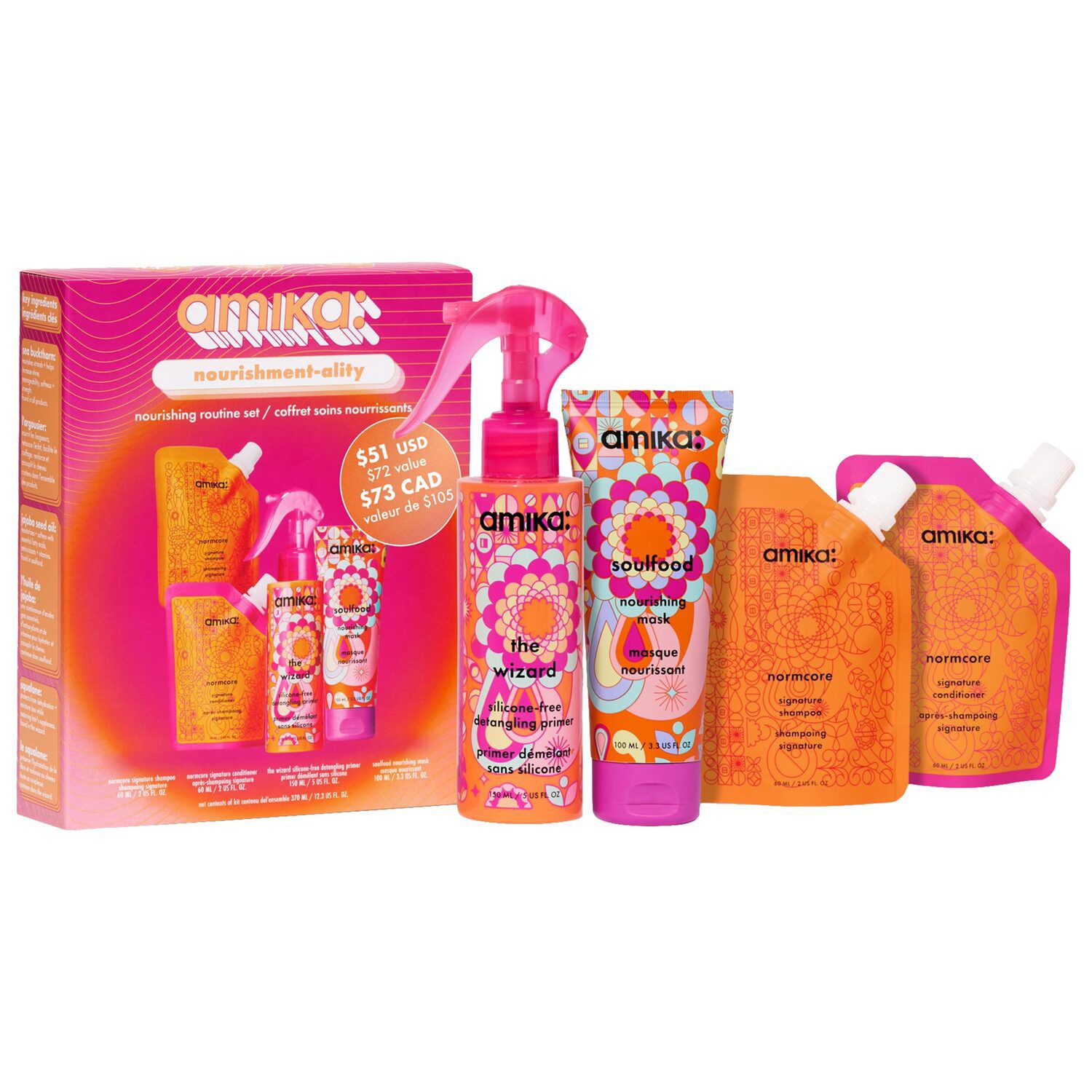 amika Nourishment-ality Nourishing Routine Hair Gift Set